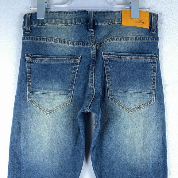 Smith & Mills Slim Straight Jeans Denim Tailored Fit Womens Blue Size 29 - Picture 3 of 10
